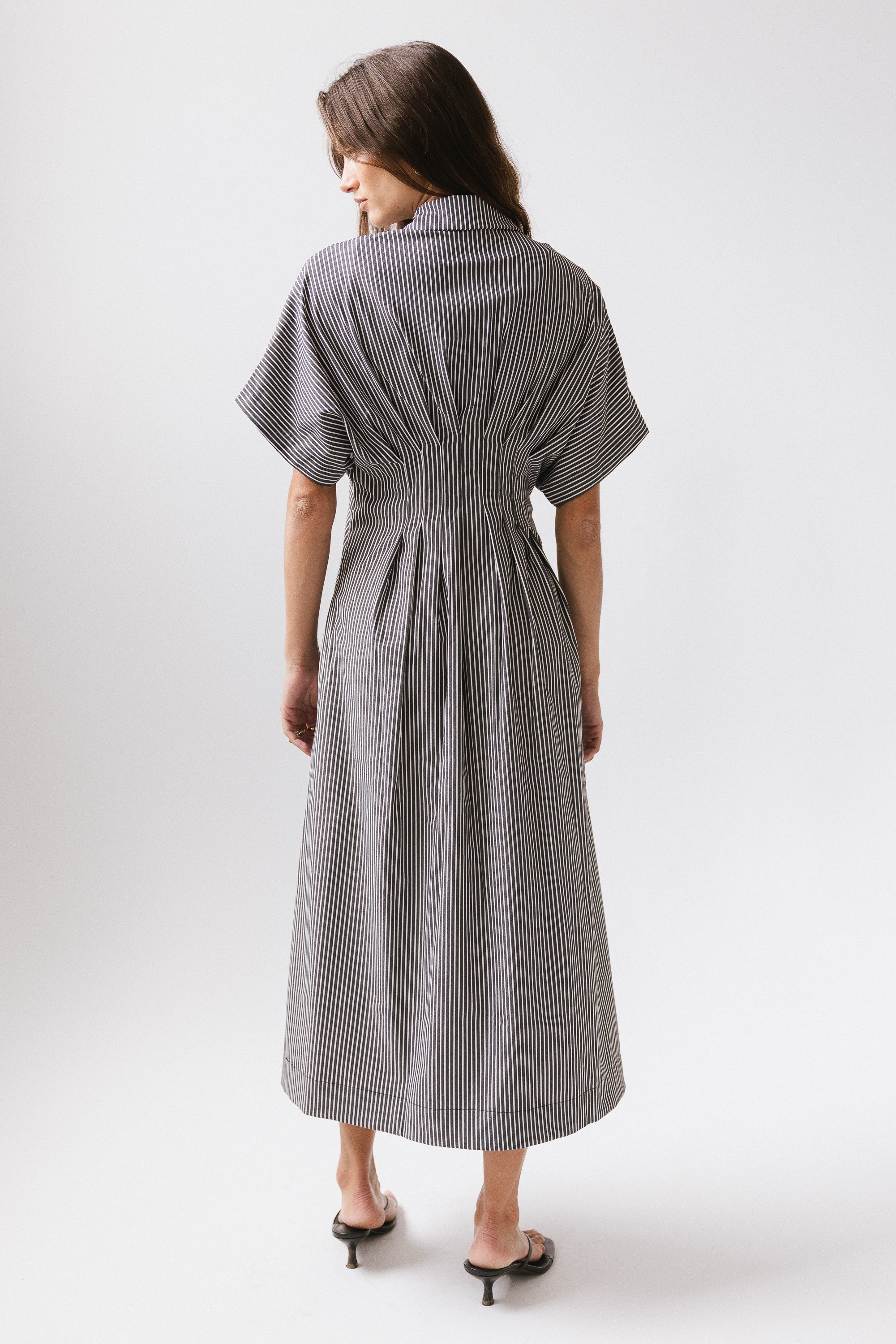 Collins Striped Maxi Dress in Grey Collins Striped Maxi Dress in Grey