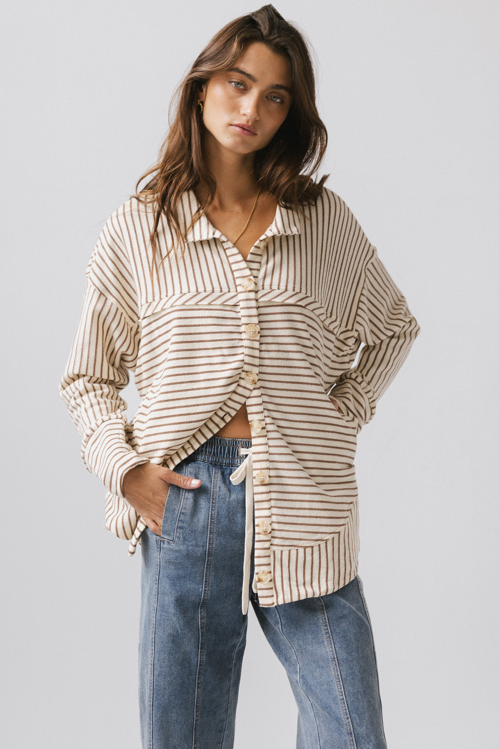 Striped Button Up