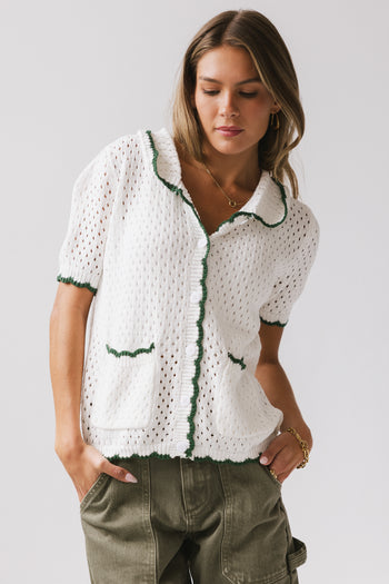 Contrast Knit Top