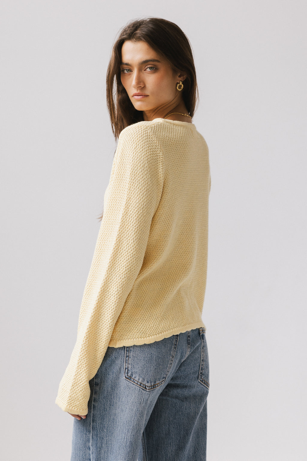 Cardigan in Yellow