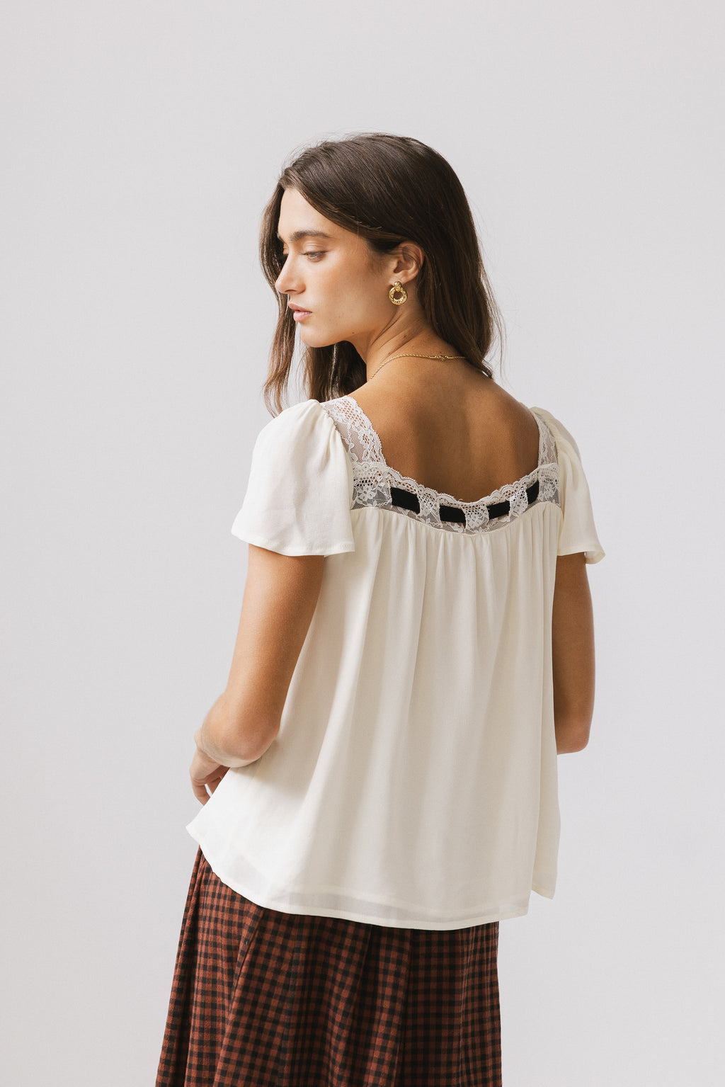 Cohen Bow Blouse in Off White - FINAL SALE