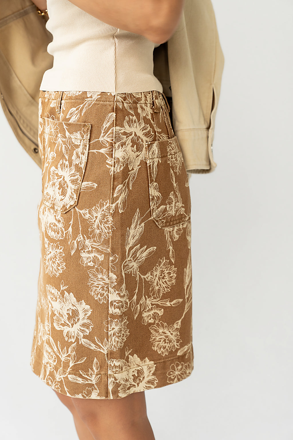 CAMEL NATURAL FLORAL PRINT