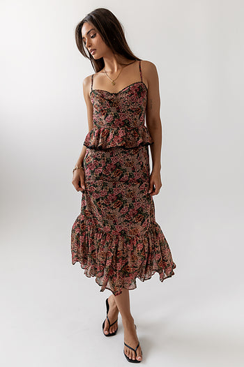 FLOWY BOTTOM OF MIDI DRESS 