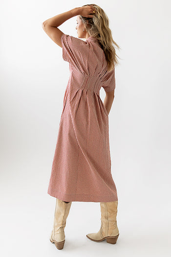 PLEATED MAXI DRESS 