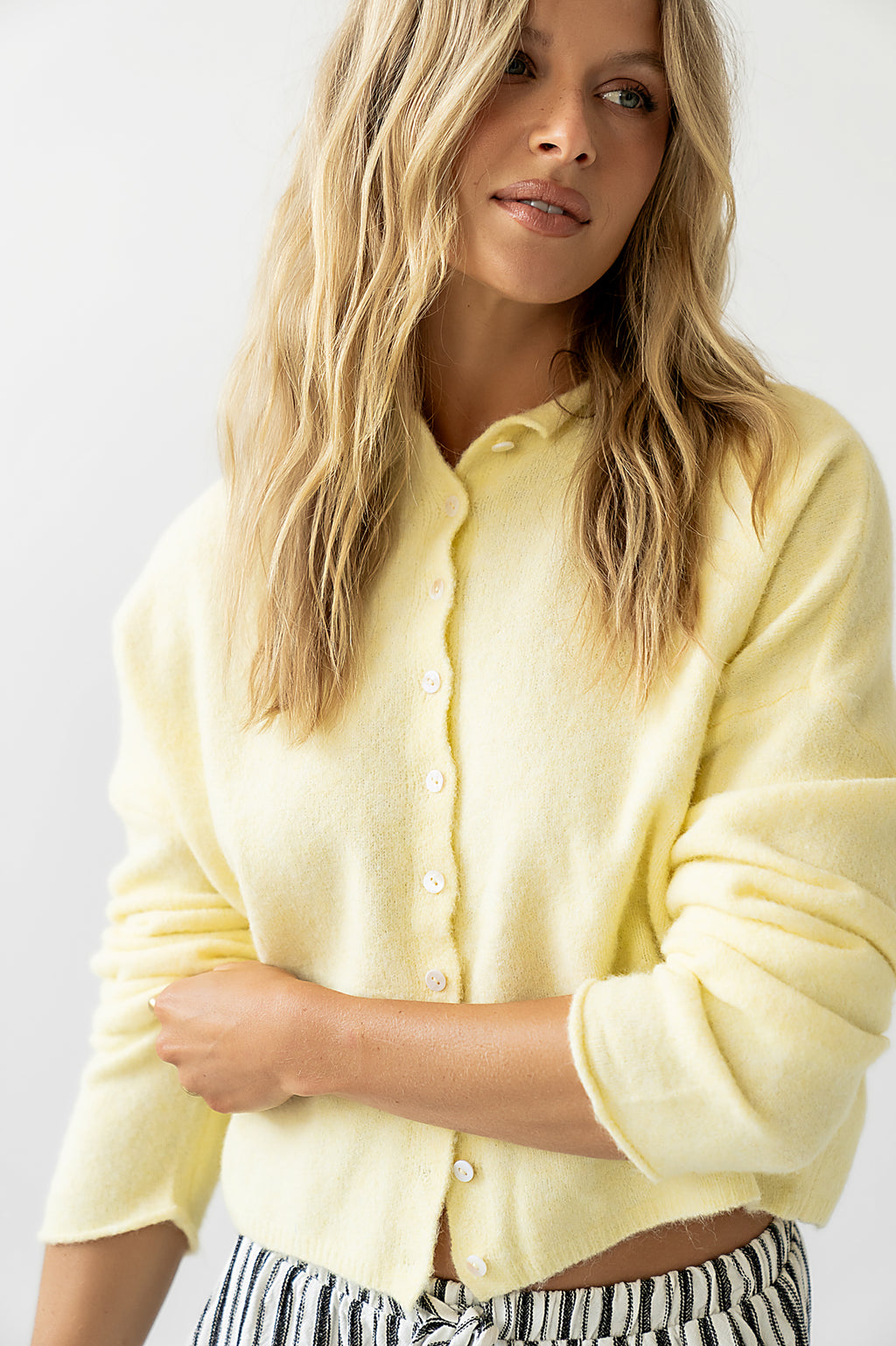 Maci Cardigan in Yellow