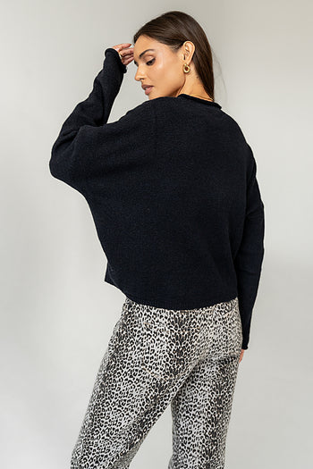 navy long sleeve cardigan