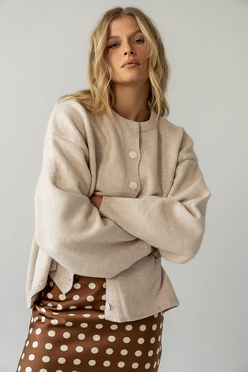 button detail cardigan