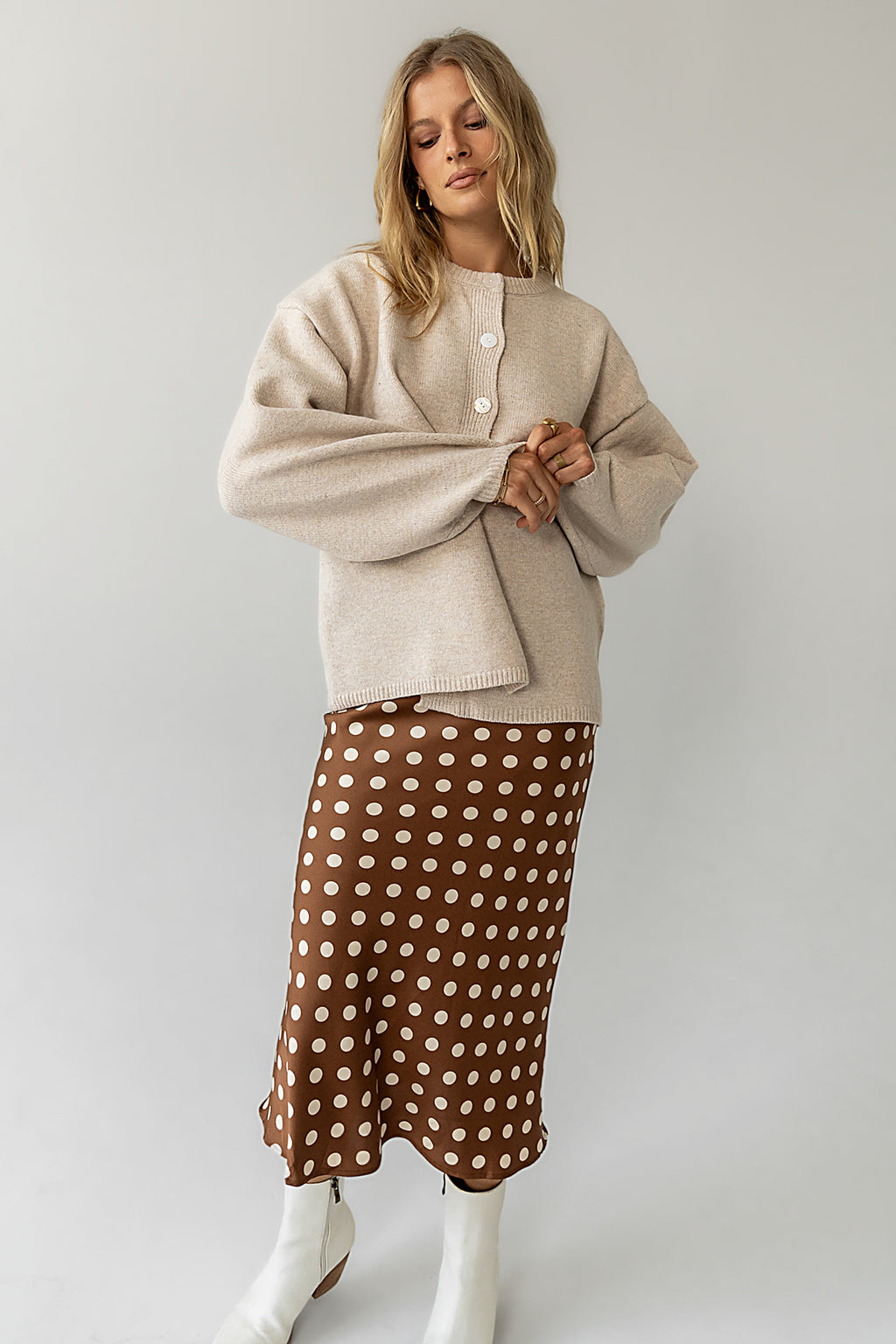 Brooke Polka Dot Midi Skirt - FINAL SALE