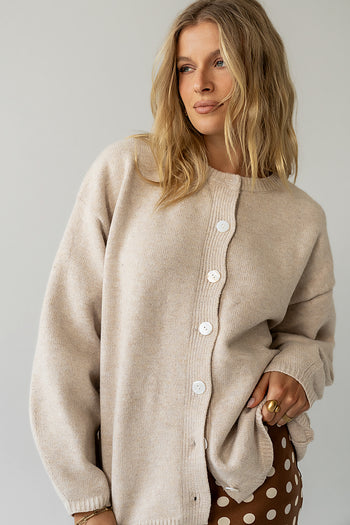 button front cardigan