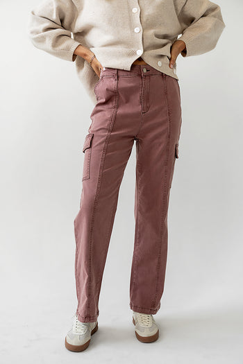 Straight Leg Pants in Brick