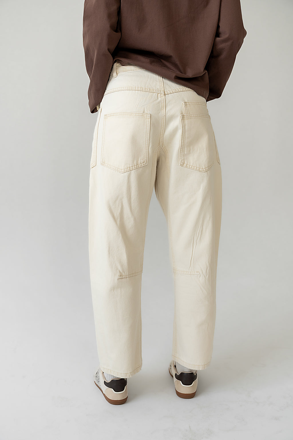 CREAM DENIM PANTS