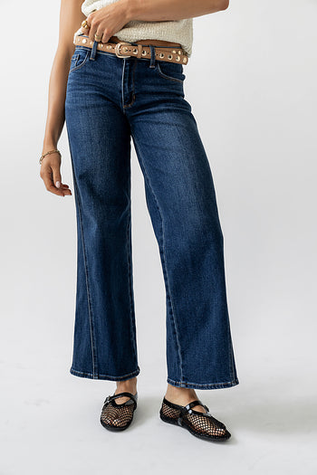 Kate Wide Leg Jeans in Dark Wash