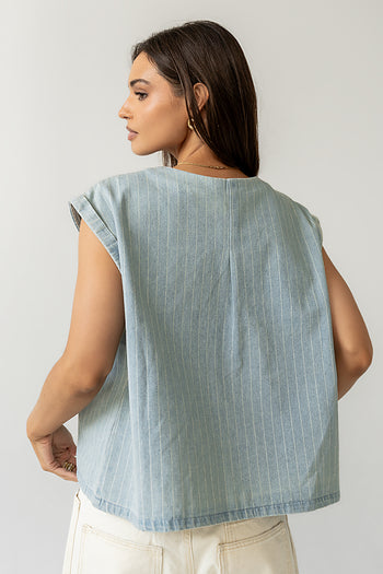 SHORT SLEEVE STRIPED TOP 