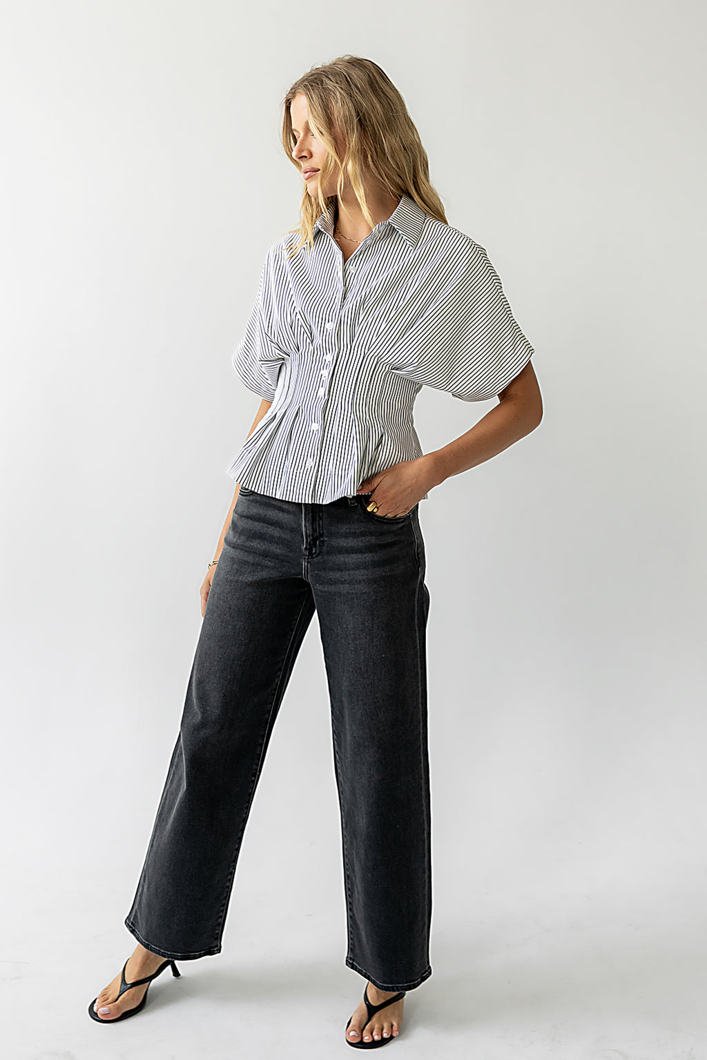 PLEATED BLOUSE