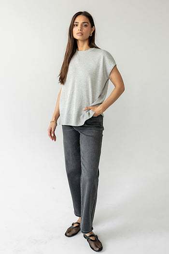OVERSIZED GREY TOP