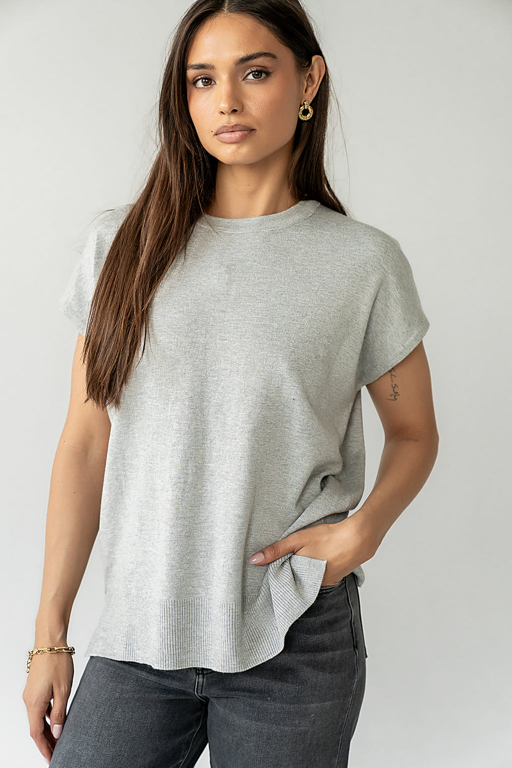 Knit Top in Grey
