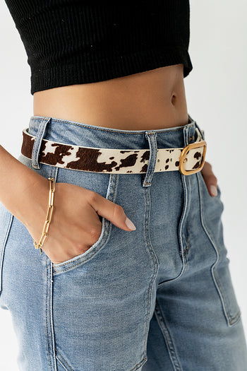 Cow Print belt
