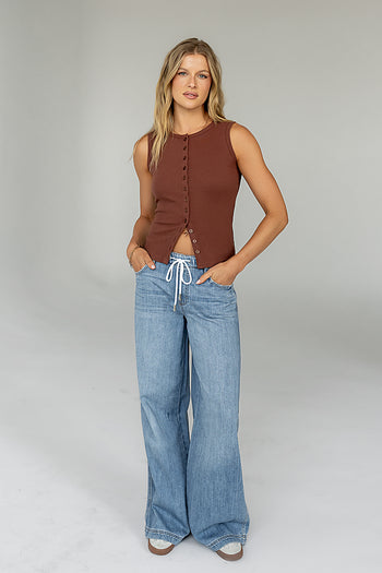  Button Up Tank Top