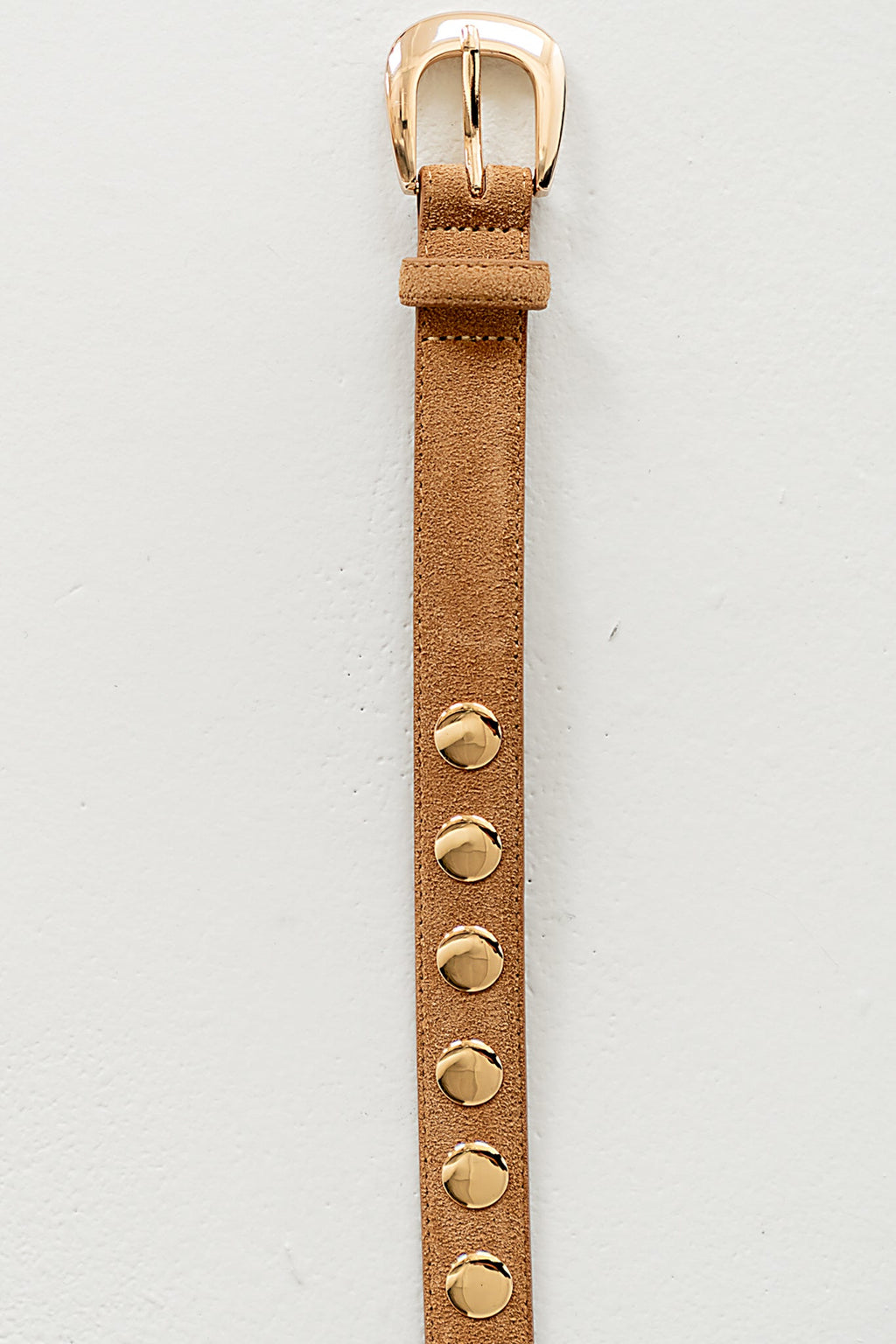 Studded Belt in Camel