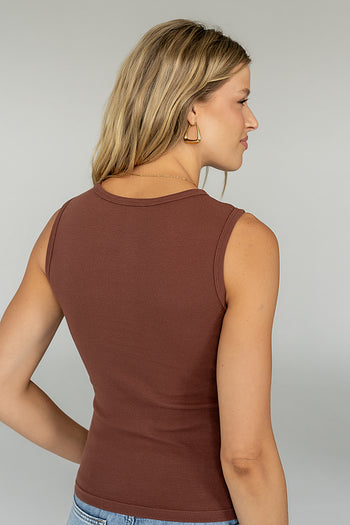 RED- BROWN TANK TOP 