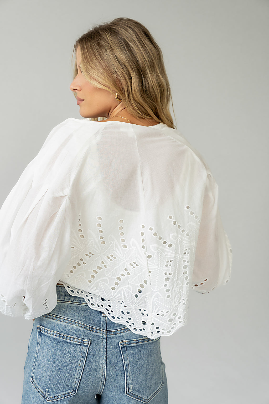 IVORY Embroidered Blouse
