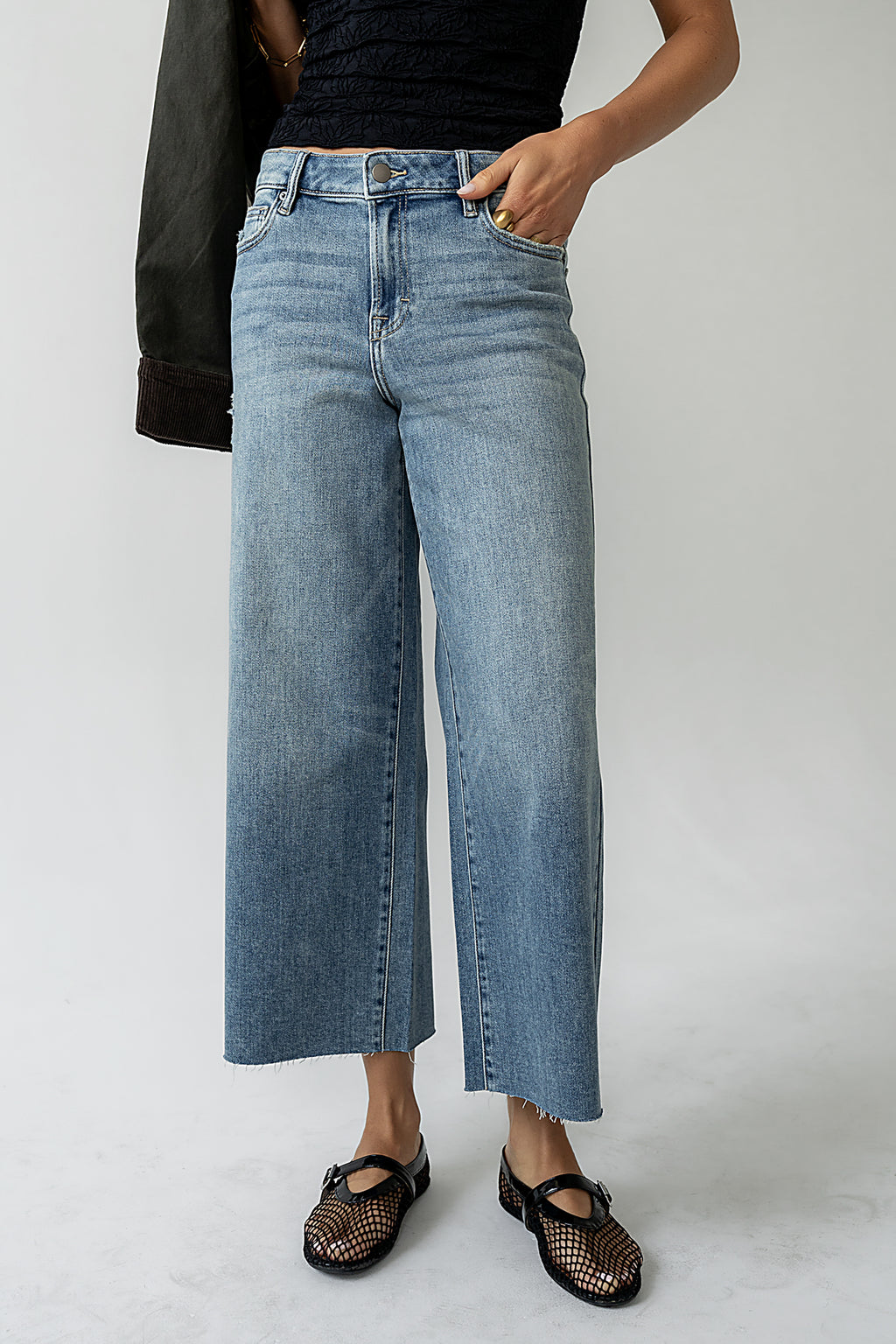 Wide Leg Jeans in Vintage Medium Wash