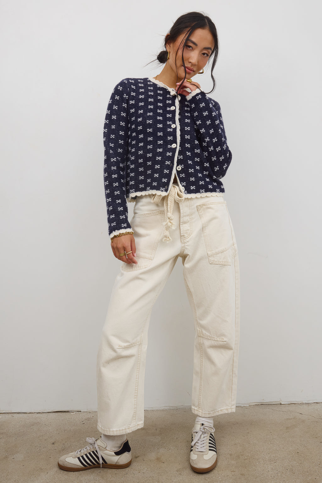  Barrel Jeans in Cream