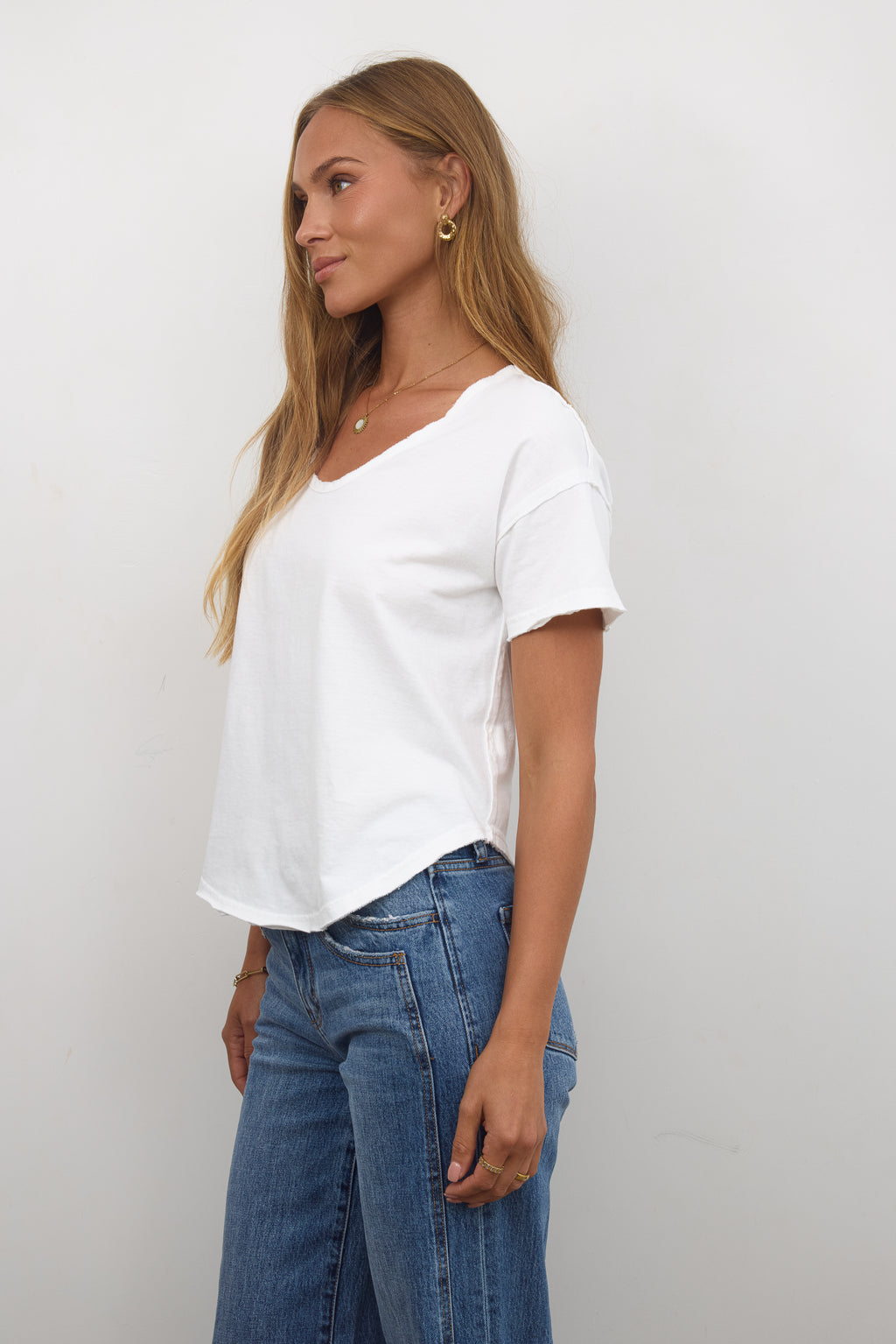 short sleeve white top 