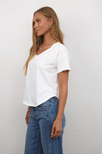 short sleeve white top 