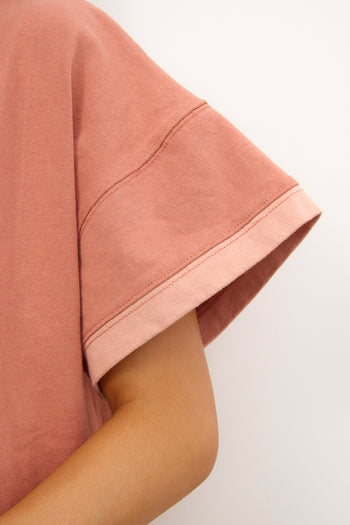 Jace Contrast Tee in Clay