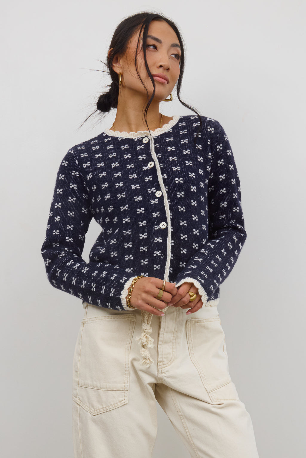 Front Button Closure