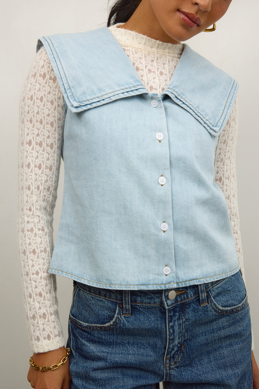 LONG SLEEVE IVORY TOP 