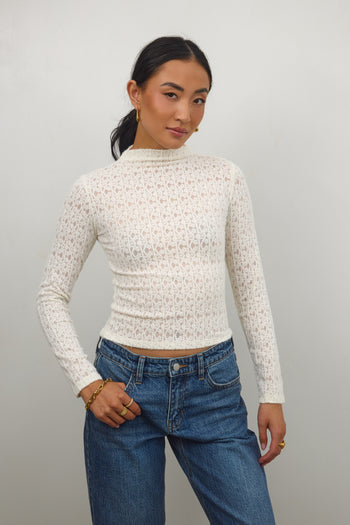 SHEER LONG SLEEVE TOP 