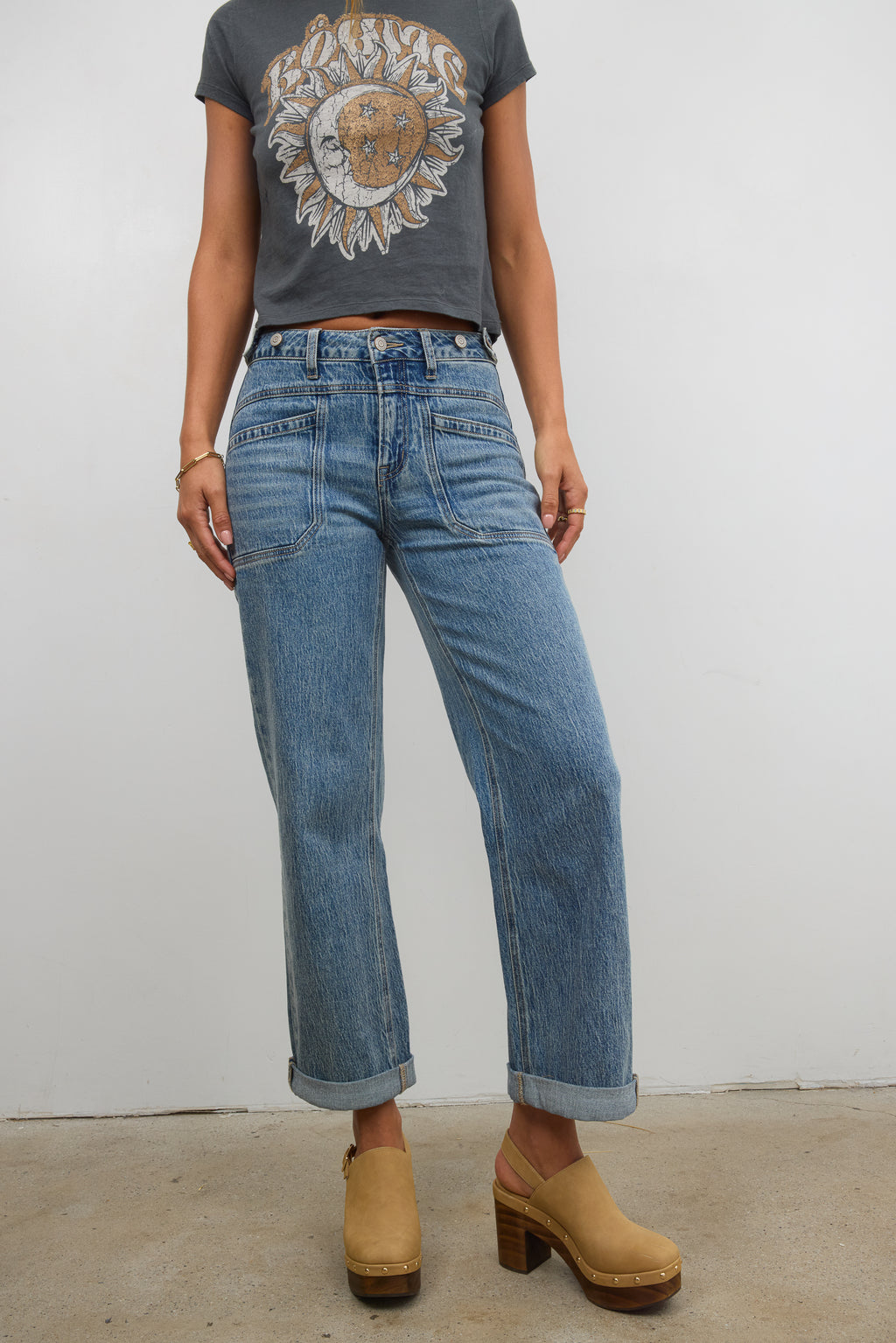 Wide Leg Jeans in Medium Wash