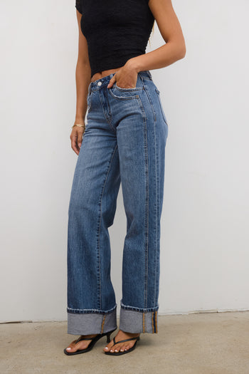 Cuffed Baggy Jeans