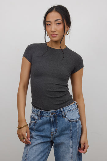 charcoal ribbed tee