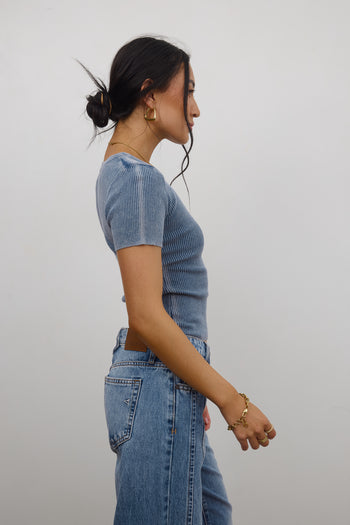 FITTED RIBBED TOP 