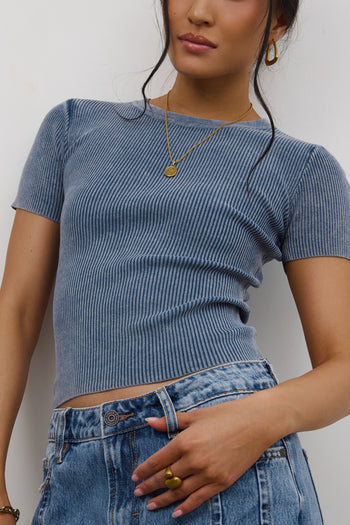 Top in Slate Blue