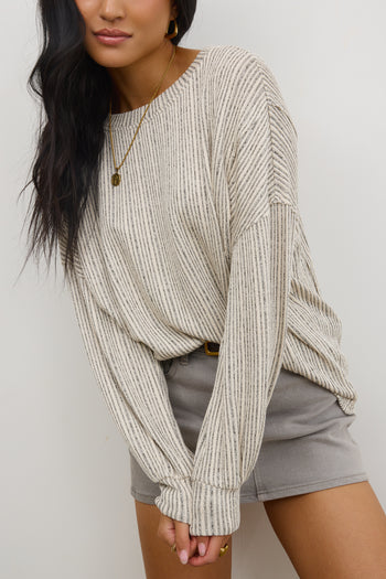 Tate Knit Sweater in Oatmeal