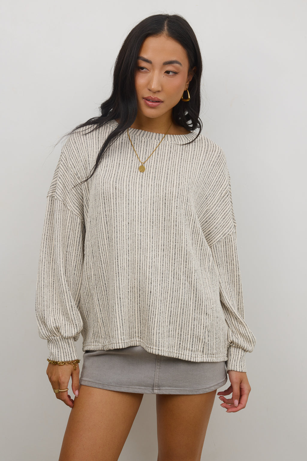 Tate Knit Sweater in Oatmeal
