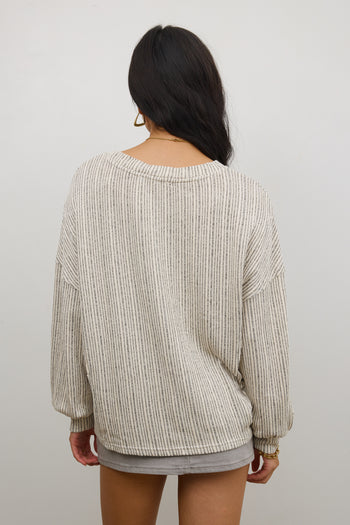 Tate Knit Sweater in Oatmeal