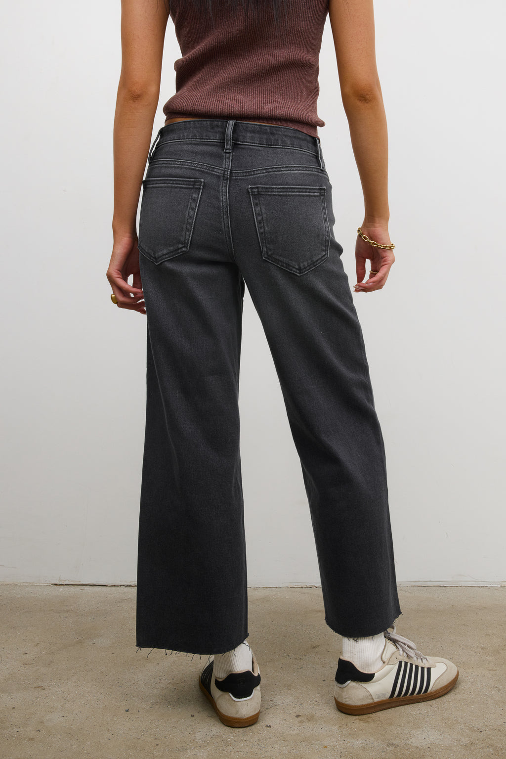 Colette Wide Leg Jeans in Faded Black - FINAL SALE