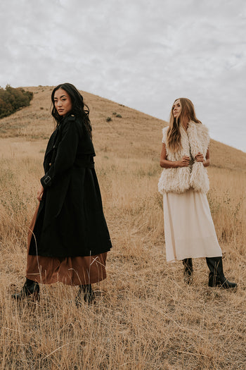 Rachel Trench Coat in Black - FINAL SALE