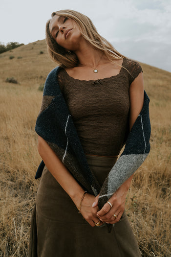 Lace Top in Brown