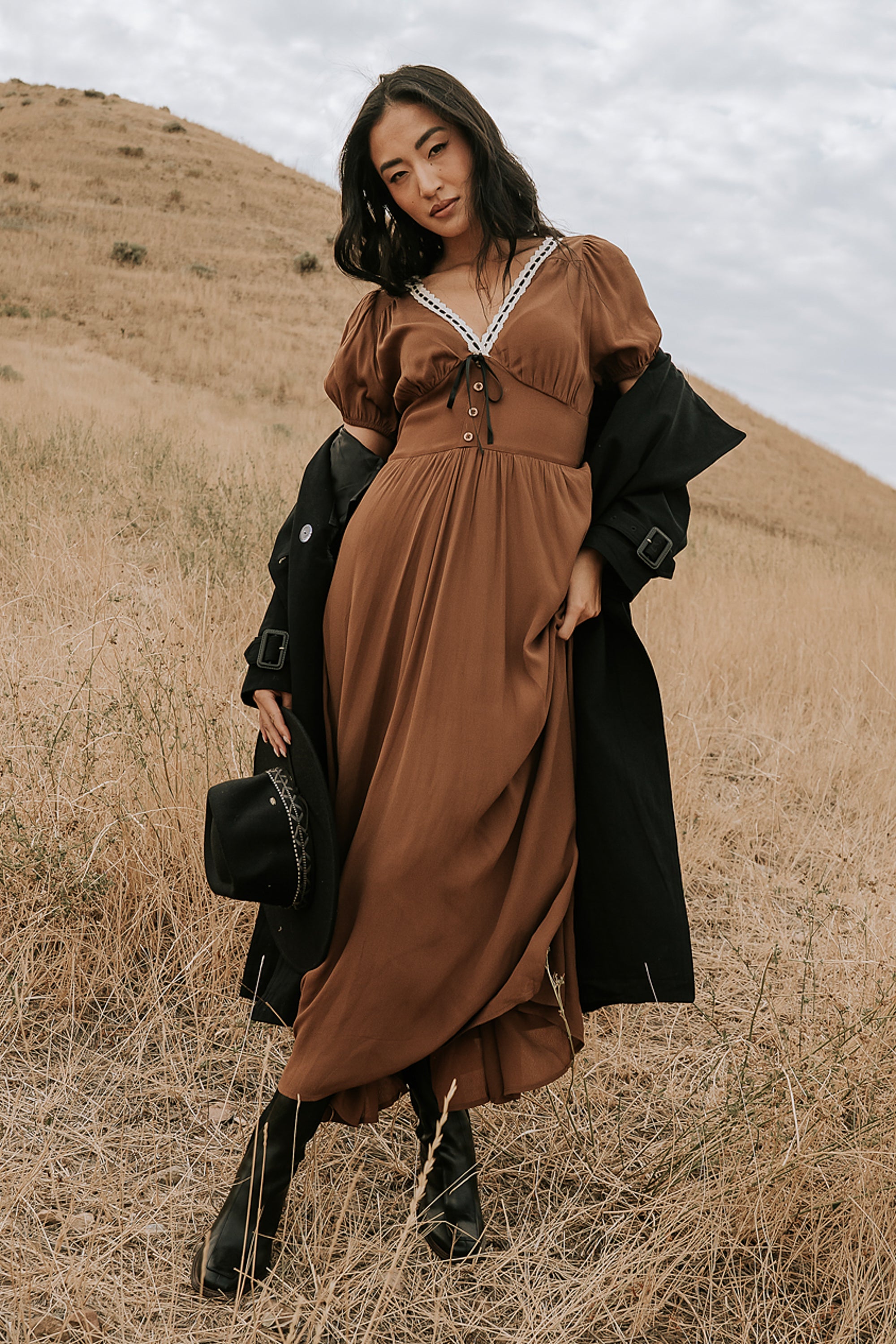 Kaydence Maxi Dress in Brown