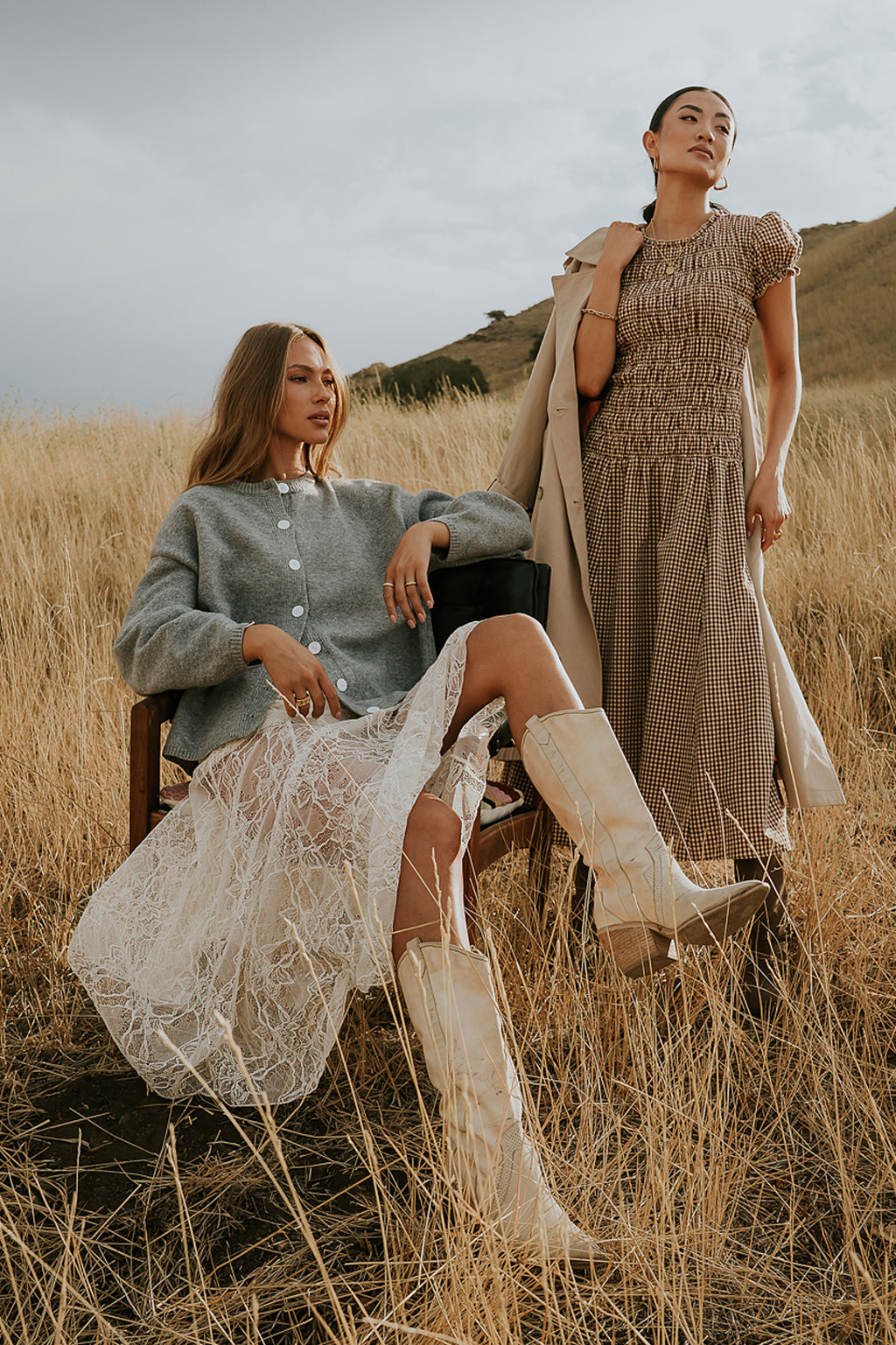 Tatum Lace Maxi Skirt in Cream - FINAL SALE