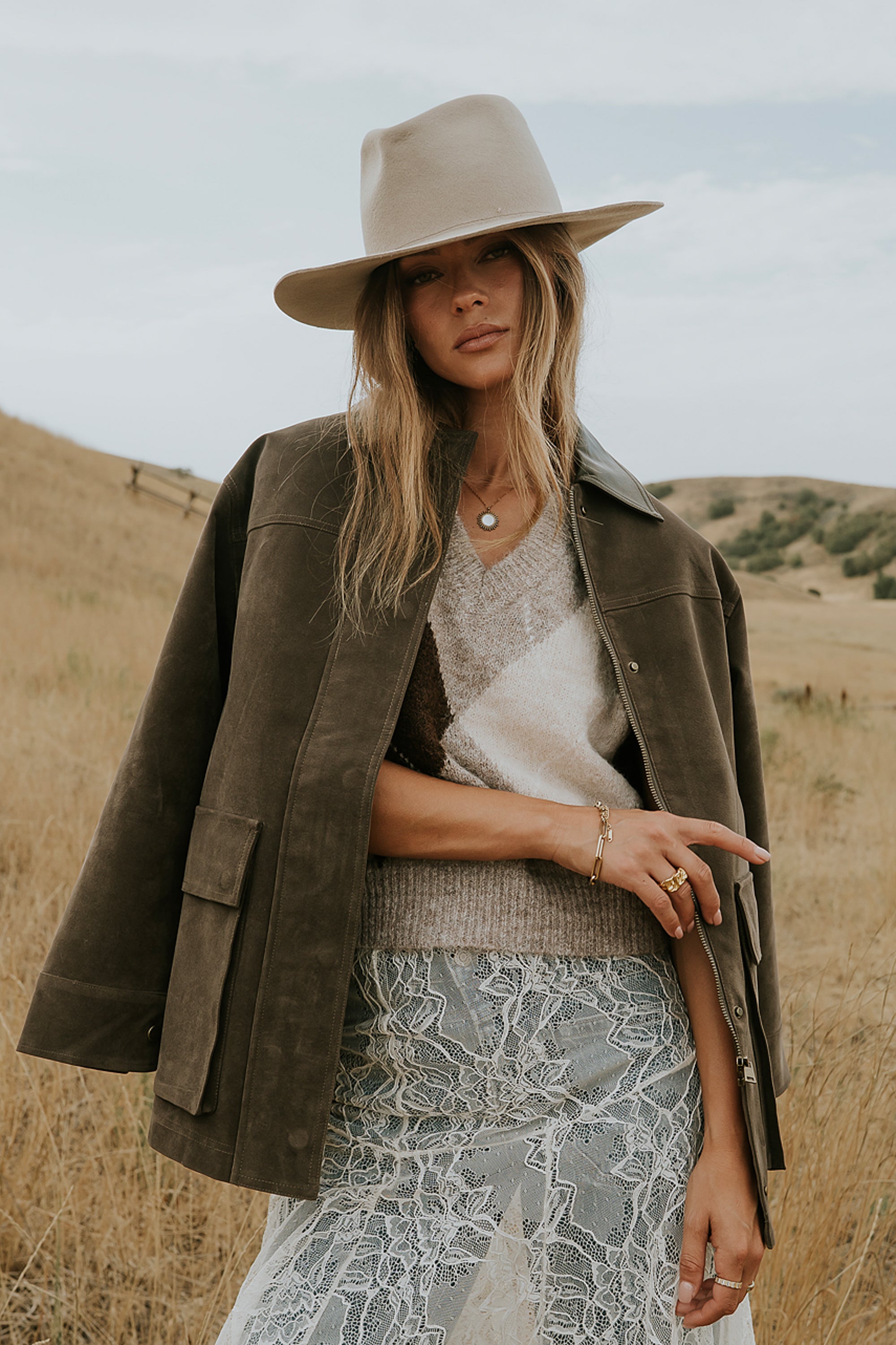 Carly Vegan Leather Jacket in Dark Olive