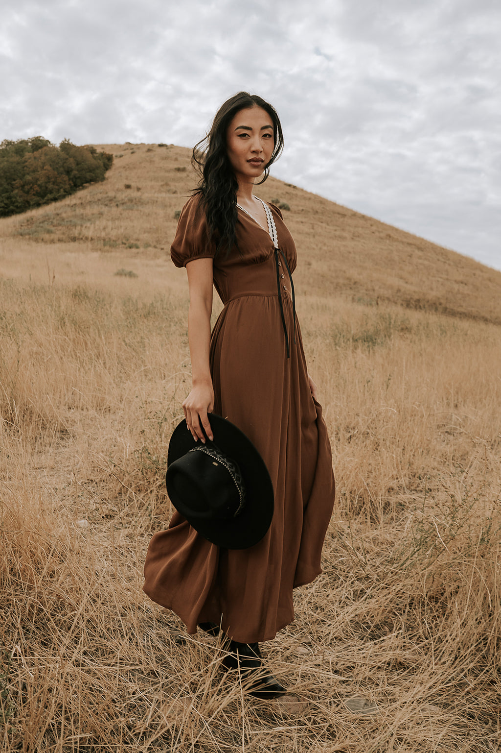 Kaydence Maxi Dress in Brown - FINAL SALE