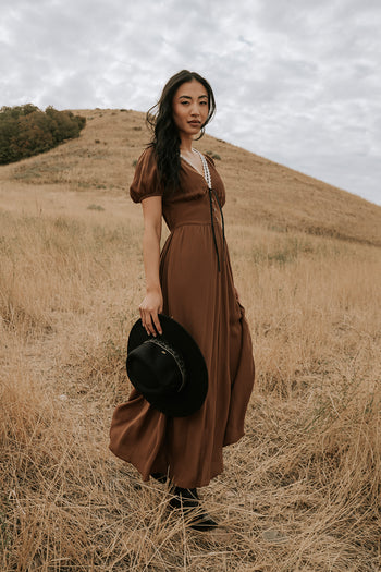 Kaydence Maxi Dress in Brown - FINAL SALE