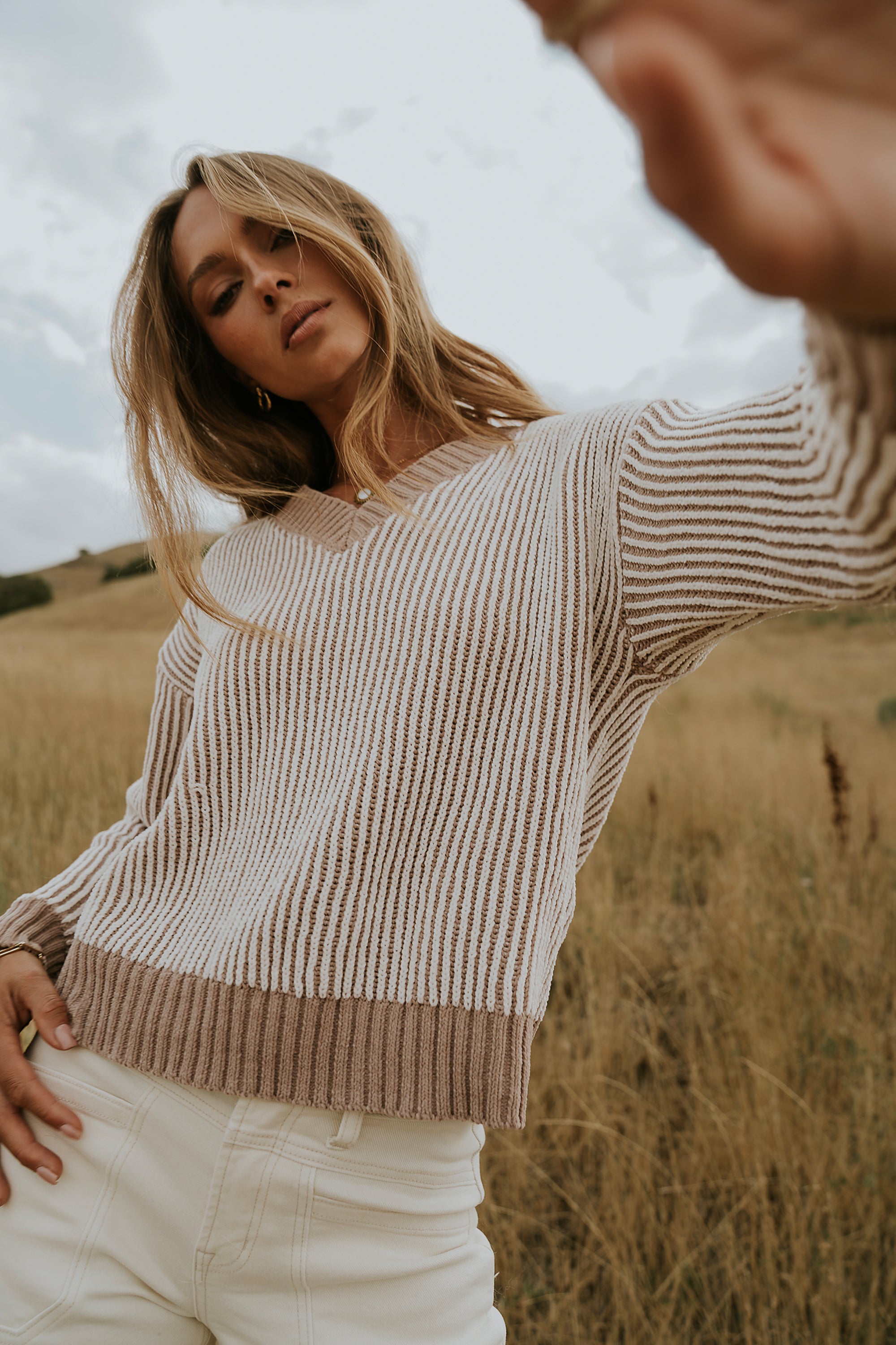 Glinda Knit Sweater in Brown